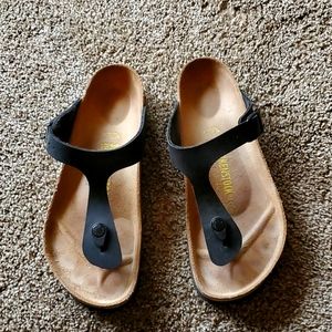 Black leather birkies